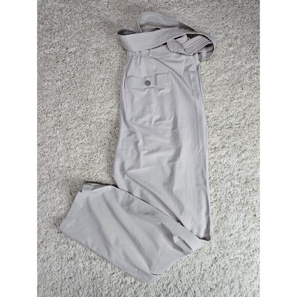 Athleta Womens Skyline II Pants Size 8 Beige Paperbag Tapered Belted Stretch - Picture 13 of 13